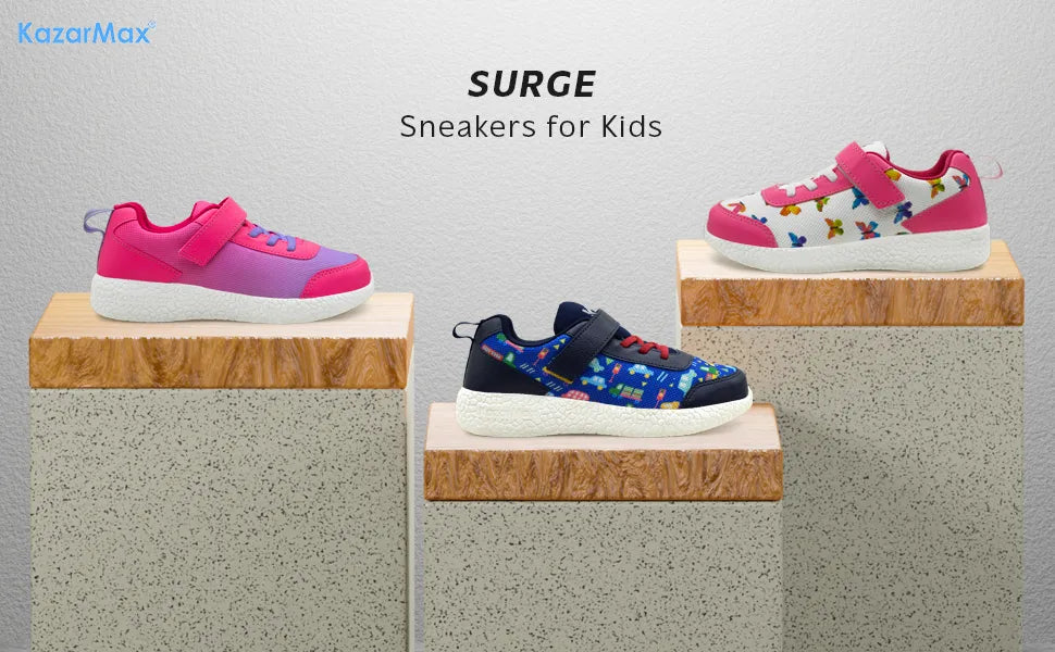 Surge Kids Blue Colour Splash Sneakers