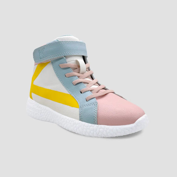 Rise Girls White Peach High-Top Sneakers alternate