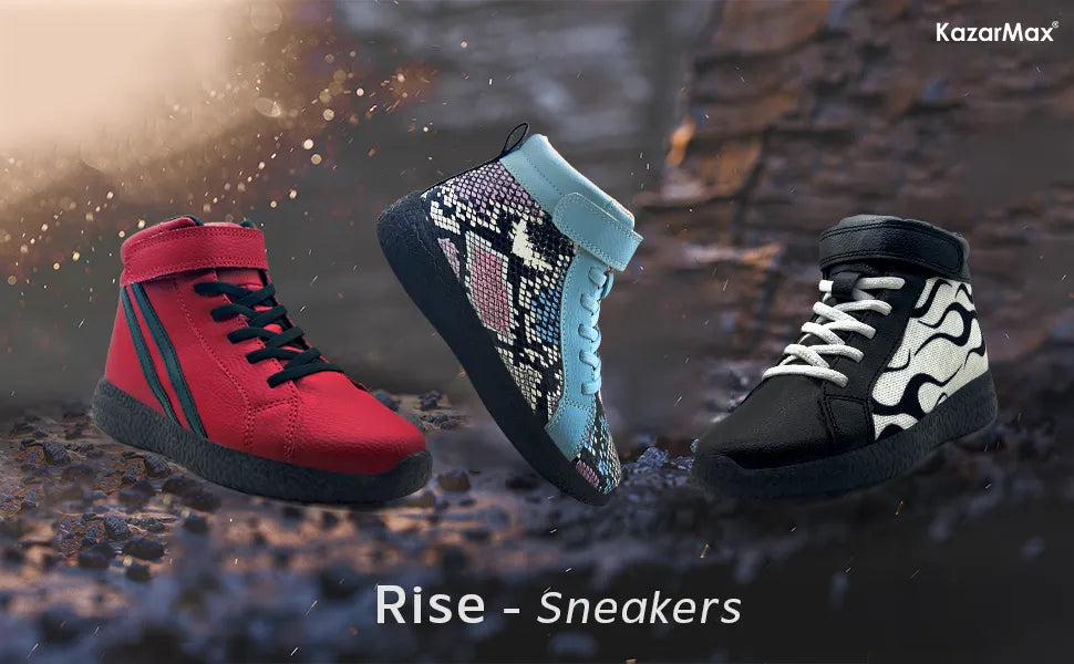 Rise Kids Red High-Top Sneakers
