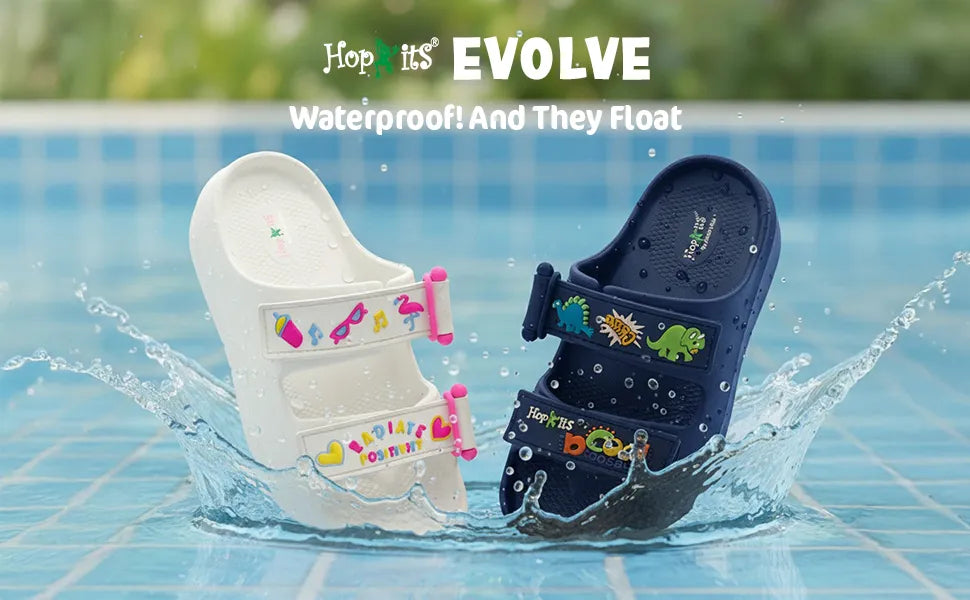 Evolve Boys Navy Dinosaur Waterproof Sandals