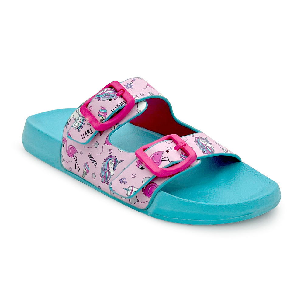 Splash-Steps Pink Unicorns Printed Waterproof Sandal - Hopits