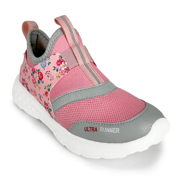 Ultra Runner Girls Peach Floral Sneakers alternate