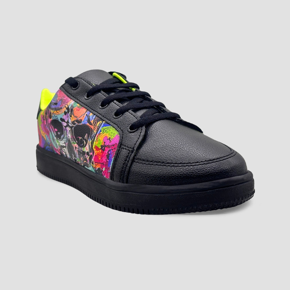 Aero Kicks Kids Black Graffiti Sneakers