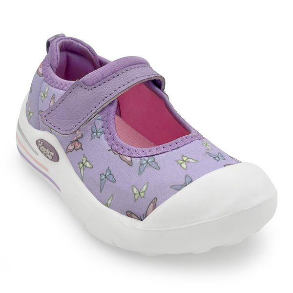 EasyFlex Mary Janes Purple Butterfly Print Ballet Flat alternate