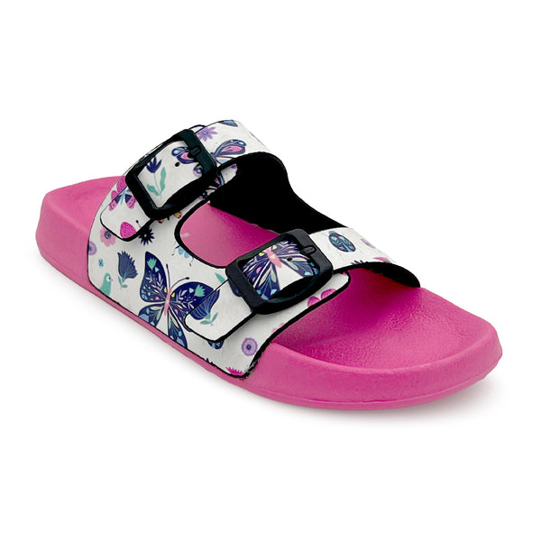 Splash-Steps Girls White Pink Butterfly Waterproof Sandals alternate