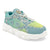 GlowGetters-Kids Girls Lemon Turq Floral Print Sneakers - Hopits