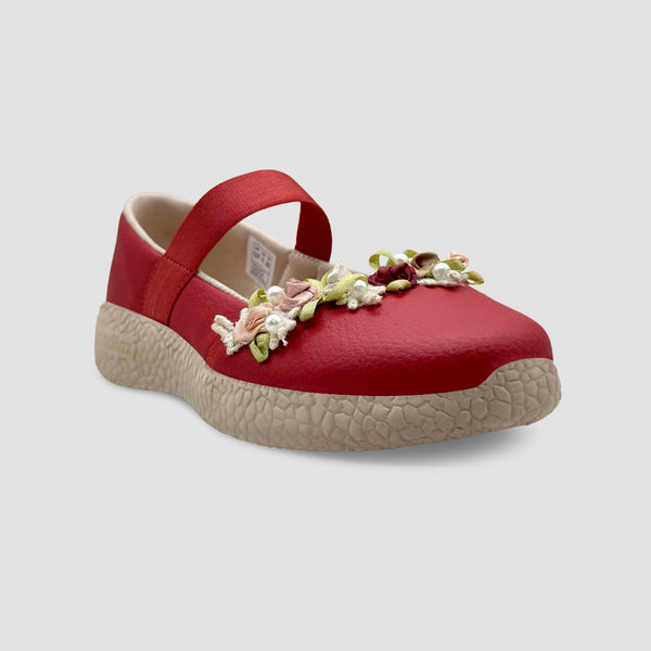 Trotter Girls Red Floral Ballerinas alternate