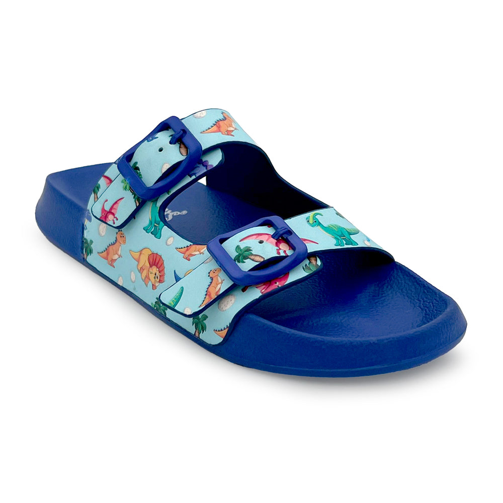 Splash-Steps Cyan Dino Printed Waterproof Sandal - Hopits