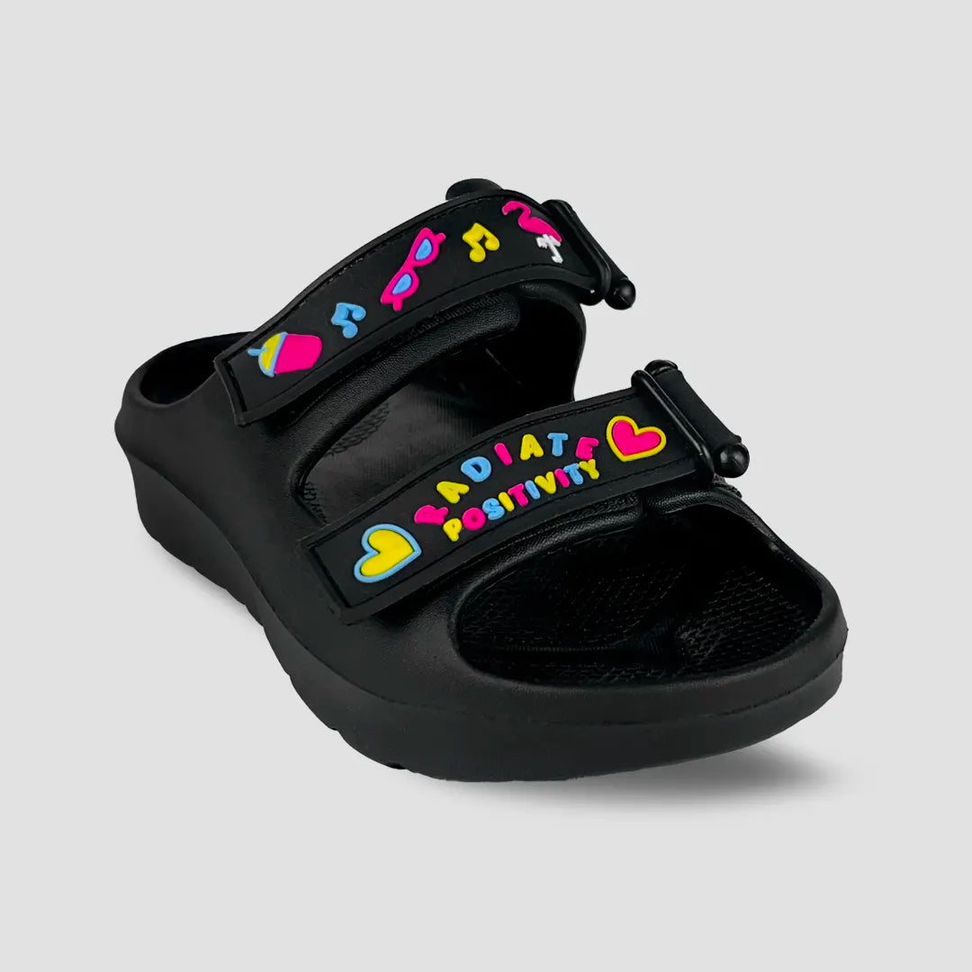 Evolve- Girls Black Flamingo Water Proof Sandal - Hopits