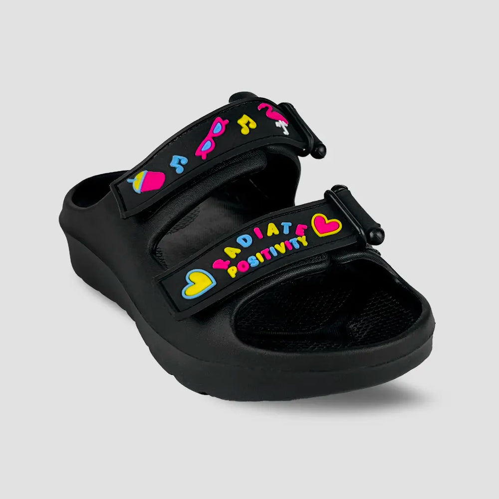Evolve Girls Black Flamingo Waterproof Sandals