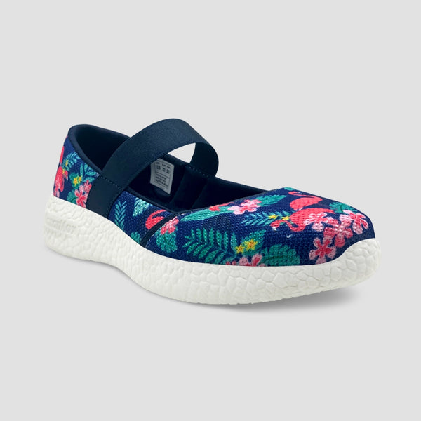Trotter Girls Navy Tropical Ballerinas alternate
