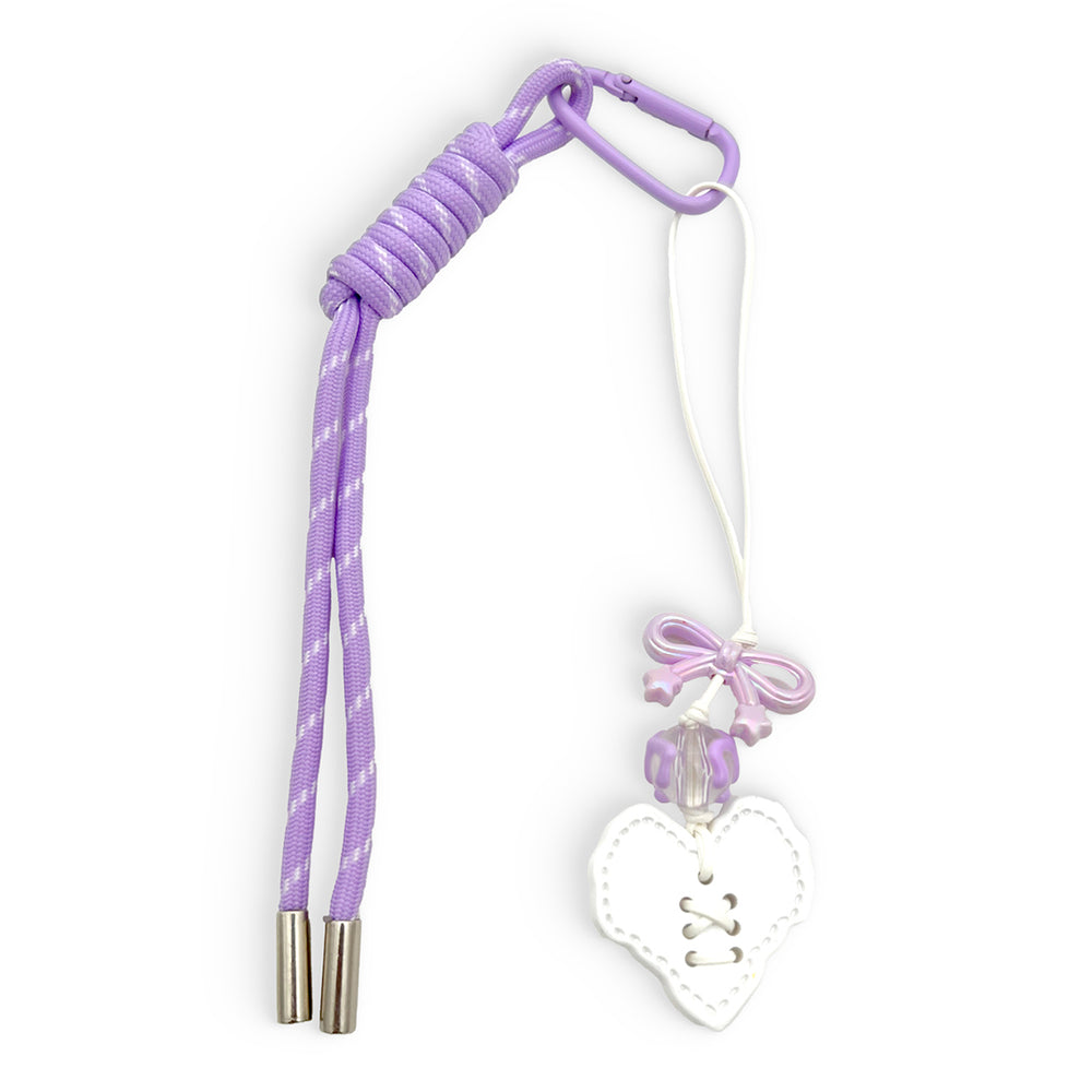 Charms- purple tie heart - Hopits