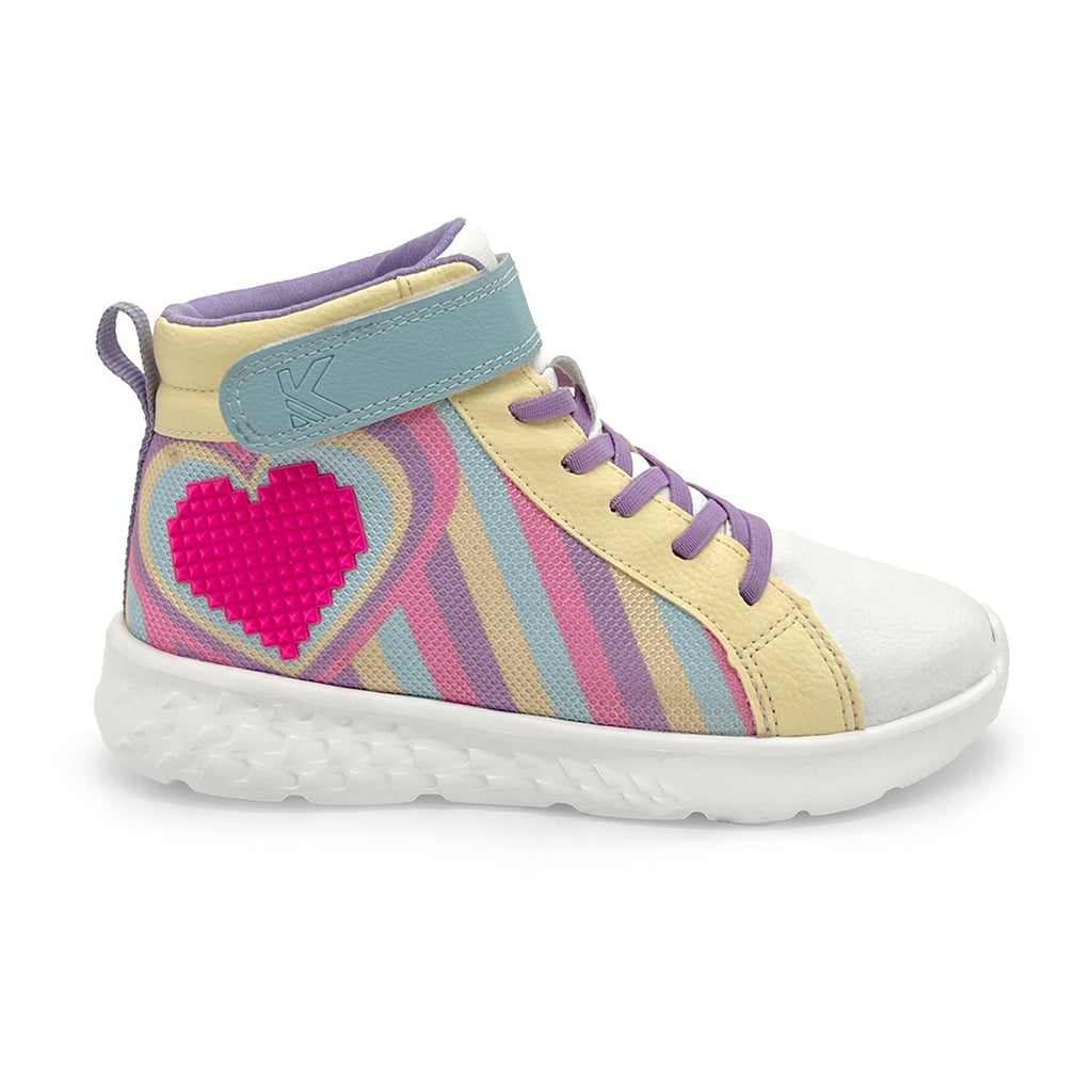 Rise Girls Pink Heart Ankle Length Shoes Sneakers - Hopits