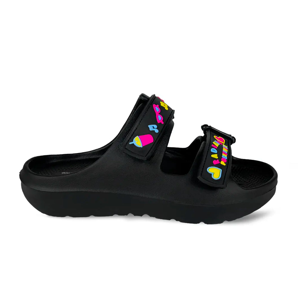 Evolve- Girls Black Flamingo Water Proof Sandal - Hopits