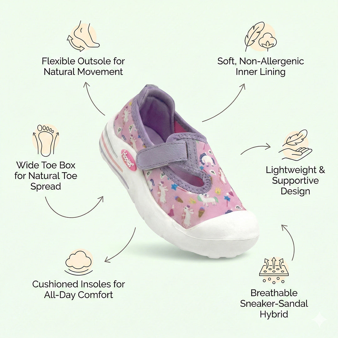 EasyFlex Tots Pink with Unicorn Print - Hopits