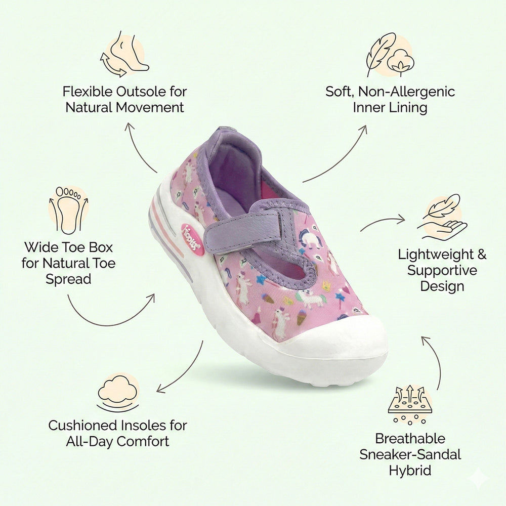 EasyFlex Tots Pink with Unicorn Print - Hopits