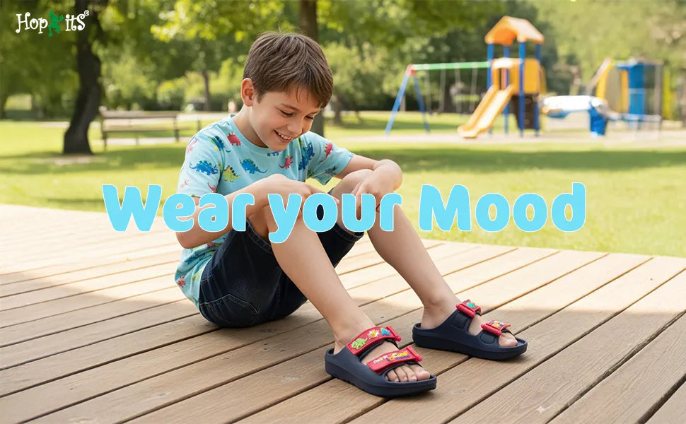 Evolve Boys Navy Dinosaur Waterproof Sandals