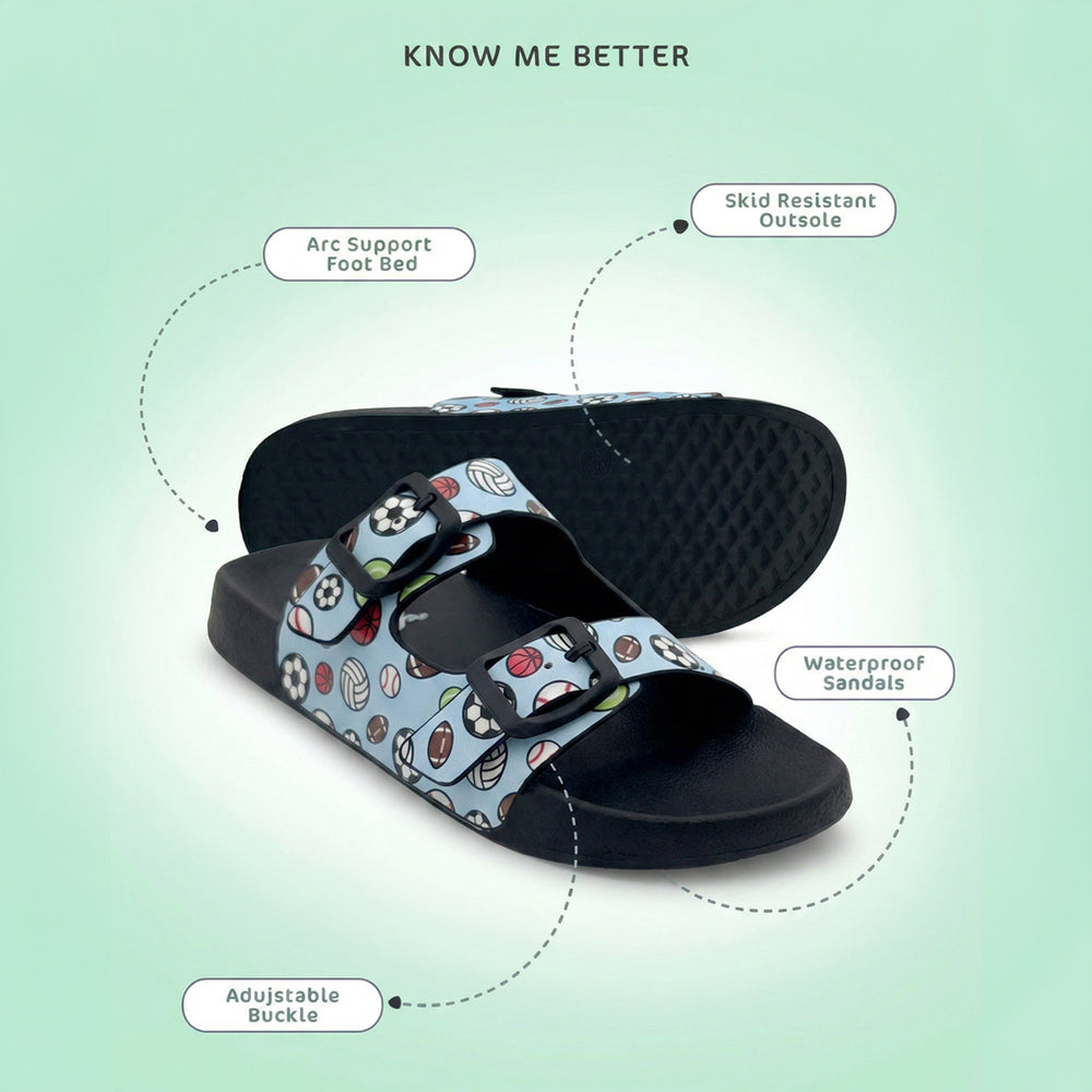 Splash-Steps Blue Balls Printed Waterproof Sandal - Hopits