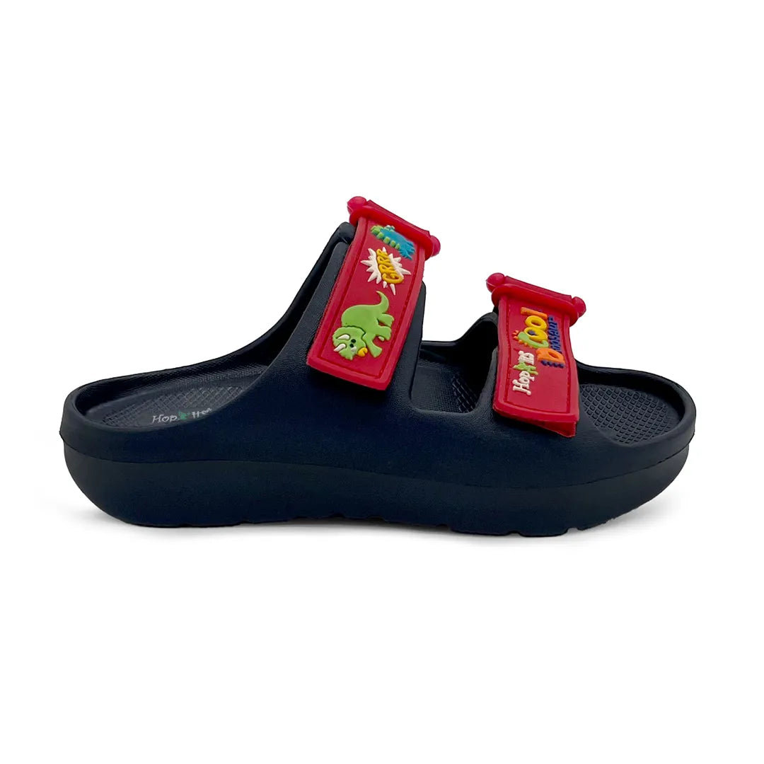 Evolve- Hopits Boys Navy Blue cool Dinosaur Water Proof Sandal - Hopits
