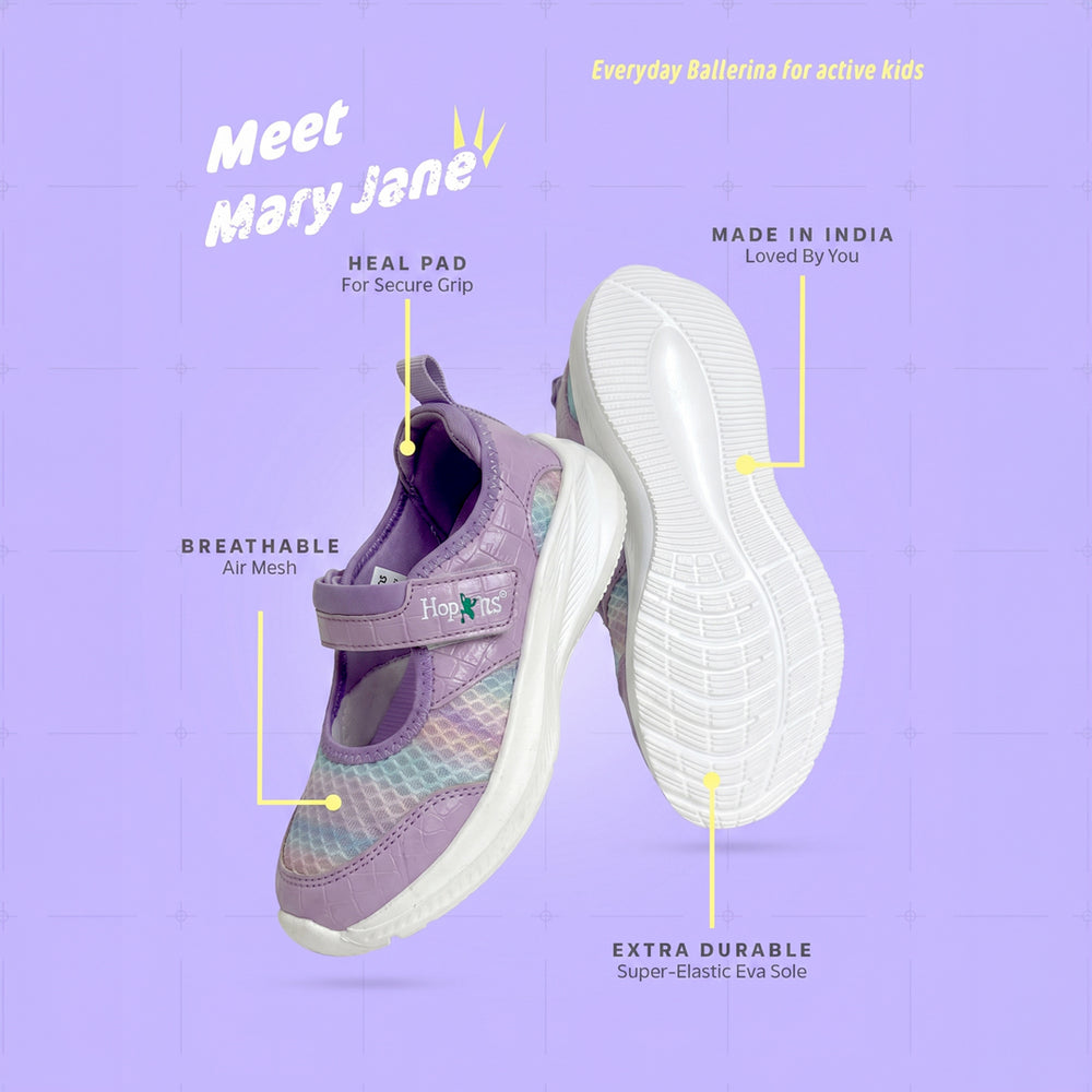 Mary Jane Girls Lavender Sporty Ballerinas