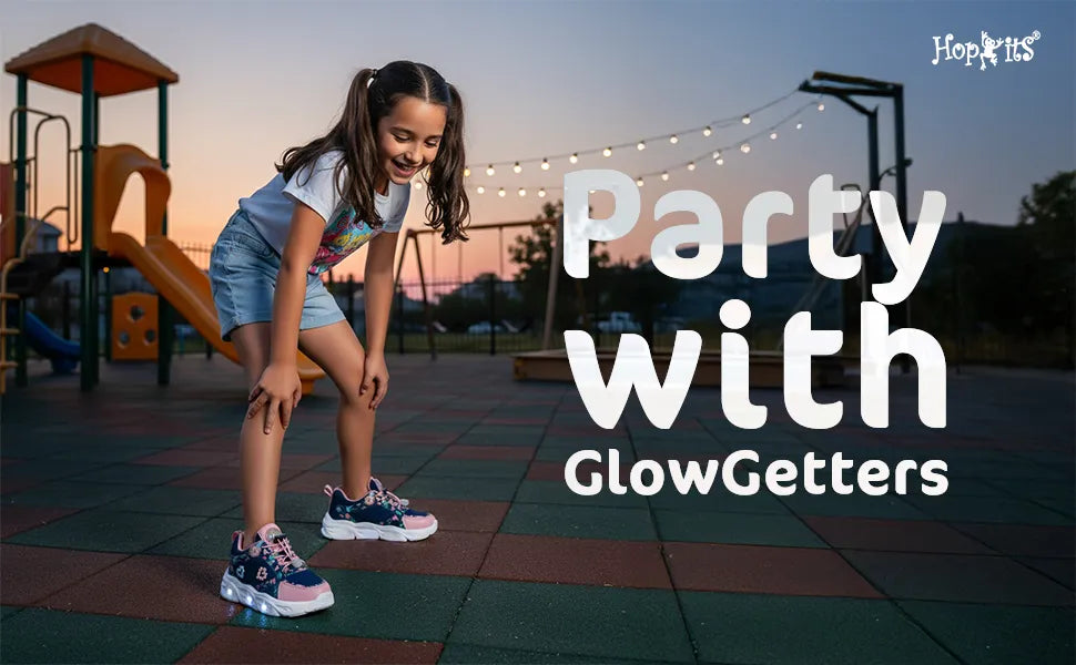 GlowGetters Girls Pink Unicorn LED Sneakers