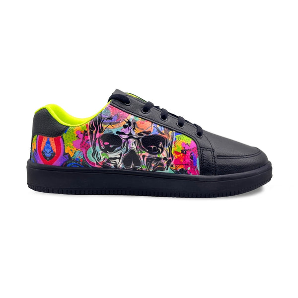 Aero Kicks Kids Black Graffiti Sneakers alternate