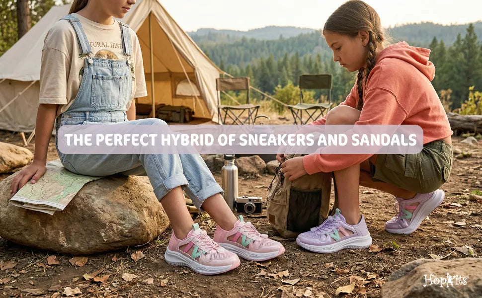 FlexTrek Girls Lavender Toggle Sneakers
