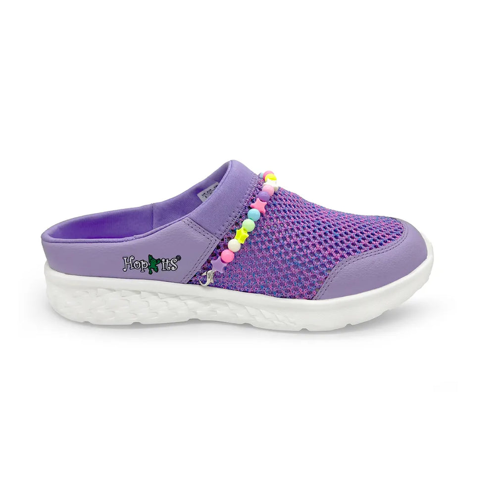 Summer Breeze Girls Cotton Candy Purple Detachable Friendship Bracelet Slip-On Mule - Hopits