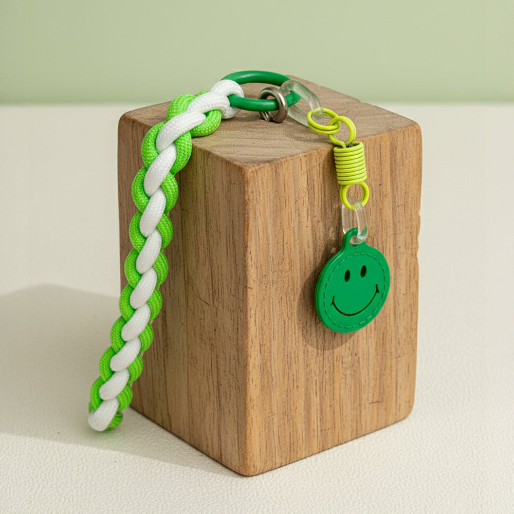 Hook'd Girls Green Smiley Charm