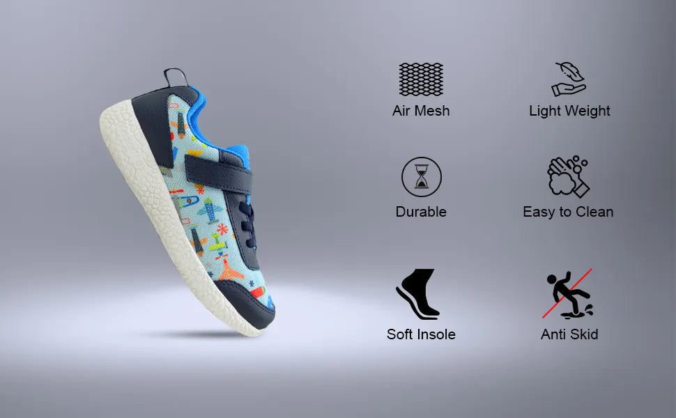 Surge Kids Blue Colour Splash Sneakers