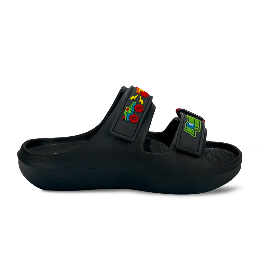 Evolve- Boys Black/Green Monster Truck Water Proof Sandal - Hopits
