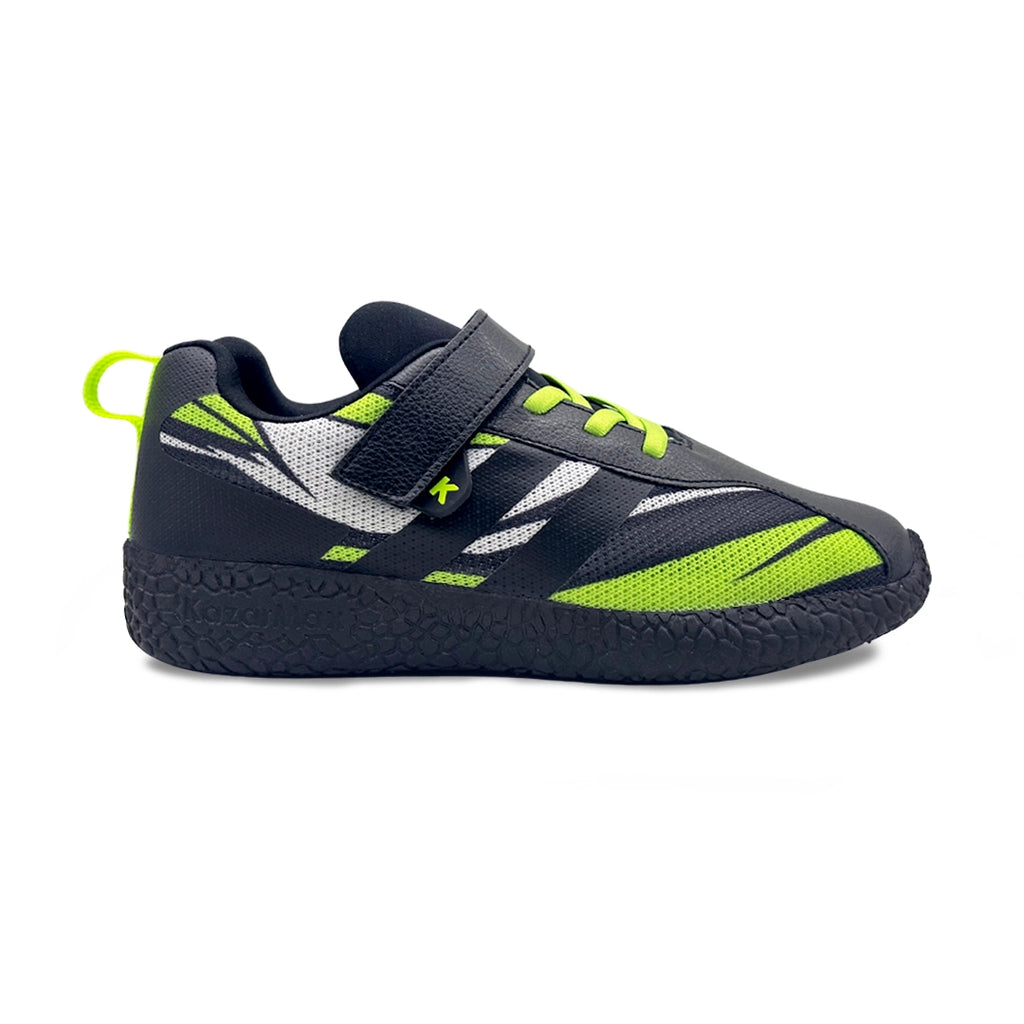 Surge- Black and Green kids Sneaker - Hopits