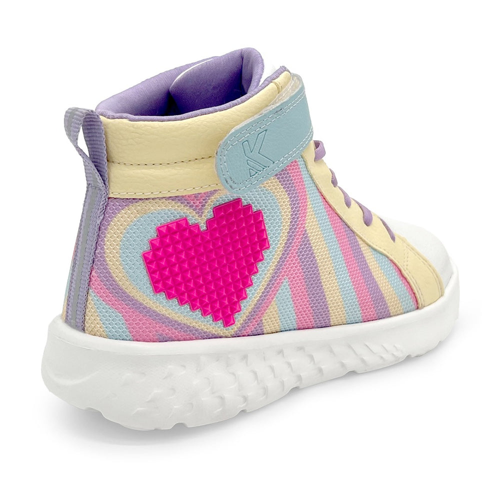 Rise Girls Pink Heart Ankle Length Shoes Sneakers - Hopits