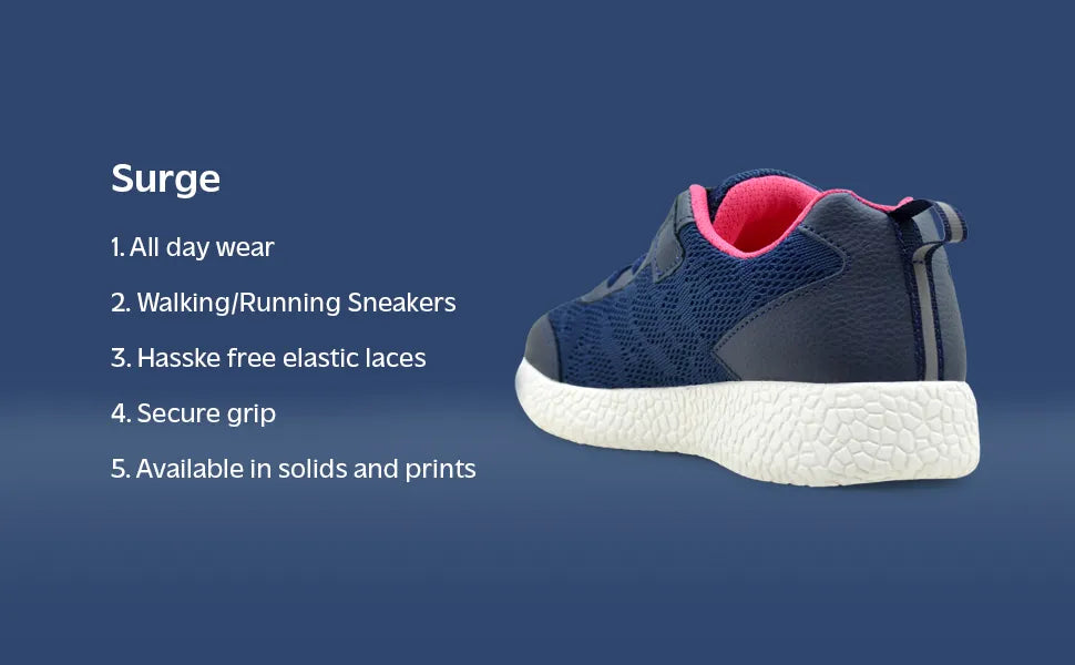 Surge Kids Blue Colour Splash Sneakers