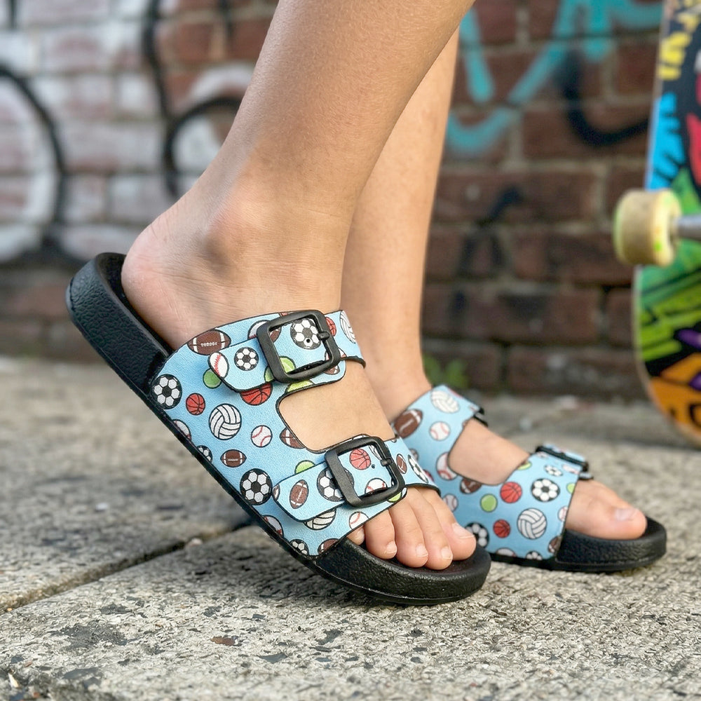 Splash-Steps Blue Balls Printed Waterproof Sandal - Hopits