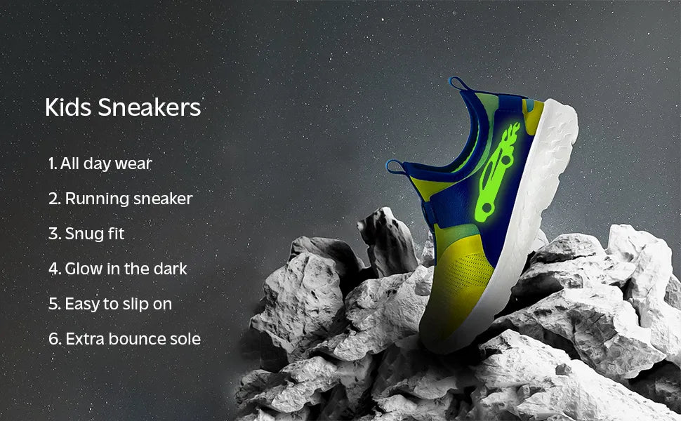 Ultra Runner Boys Blue Neon Racer Glow Sneakers