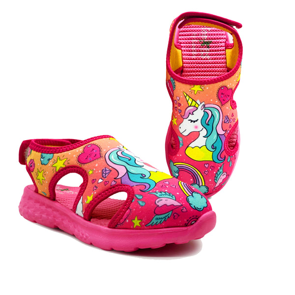 Trail Girls Pink Unicorn Sandals
