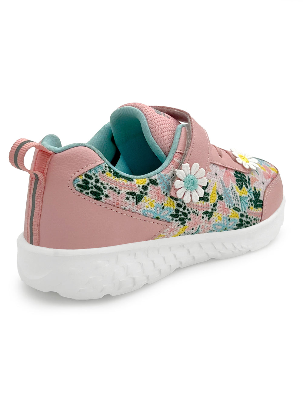 Surge - Peach Floral Printed Sneaker - Hopits