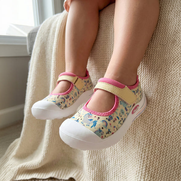 EasyFlex Mary Janes Yellow Unicorn Print Ballet Flat alternate