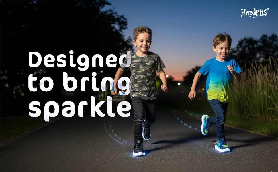 GlowGetters Boys Lemon Turquoise LED Sneakers