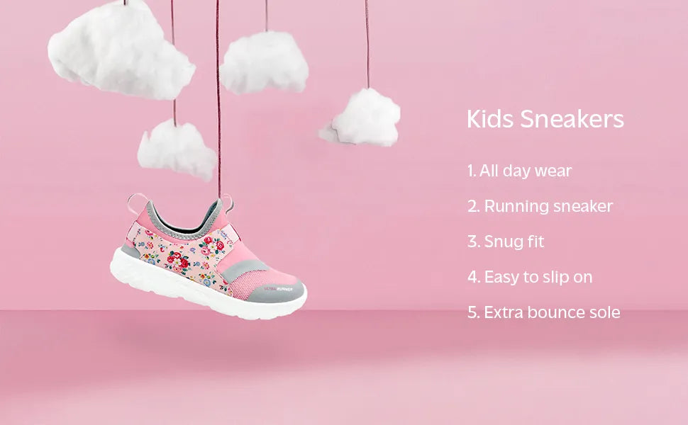Ultra Runner Girls Pink Graffiti Sneakers