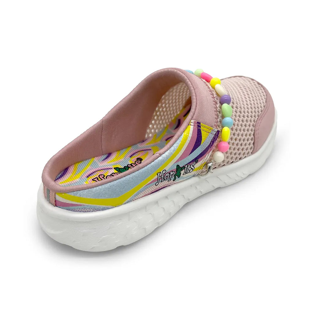 Summer Breeze Girls Peach Detachable Friendship Bracelet Slip-On Mule - Hopits