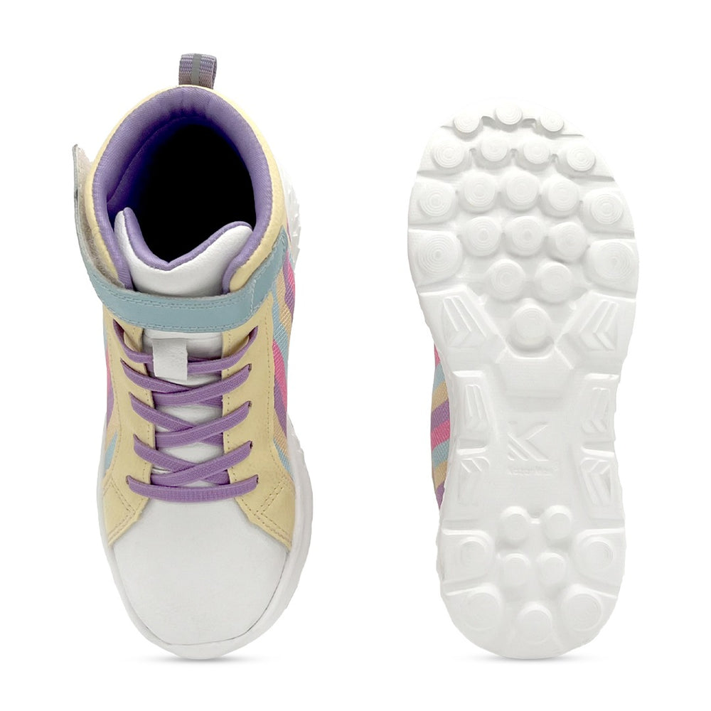 Rise Girls Pink Heart Ankle Length Shoes Sneakers - Hopits