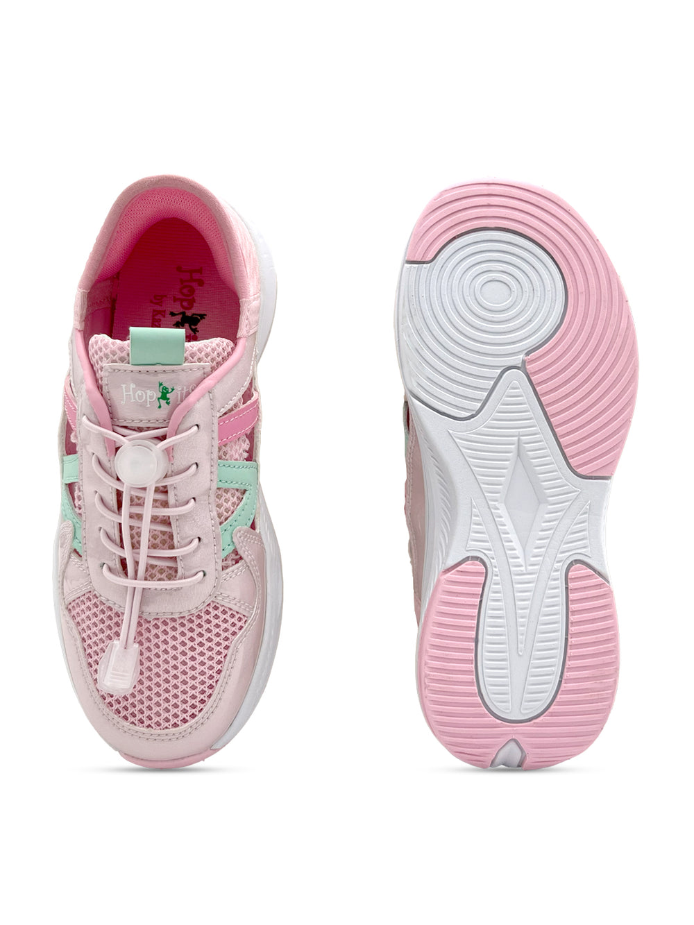 FlexTrek Toggle Clasp Closure Sneaker Shoes-Pink - Hopits