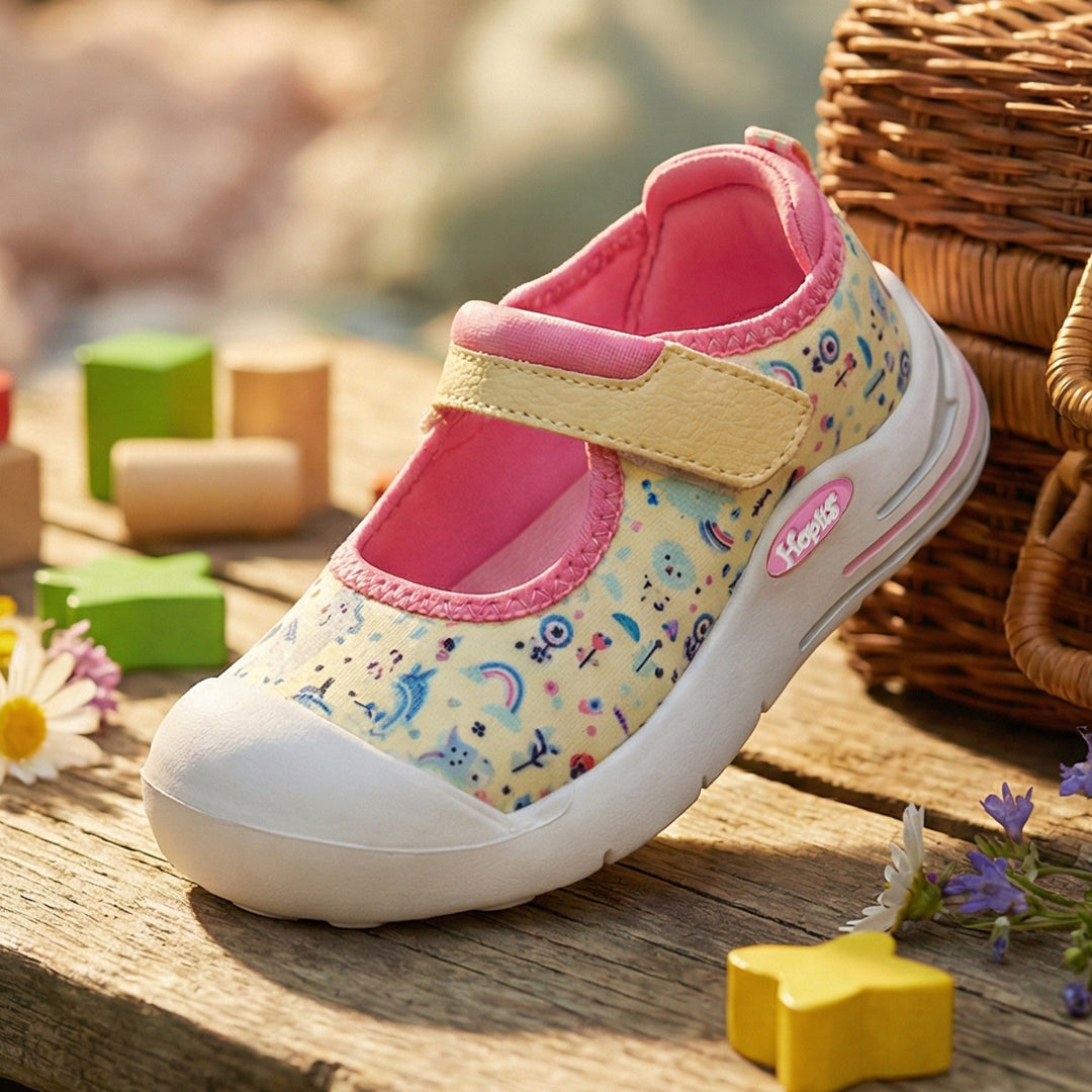EasyFlex Mary Janes Yellow Unicorn Print Ballet Flat - Hopits