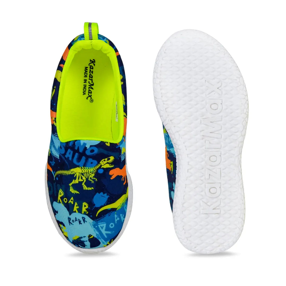 Explorer - Neon Dino Loafers - Hopits