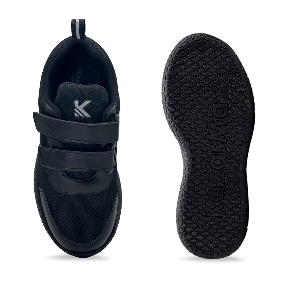 Skudo - Black School Shoes - Dual Straps - Hopits