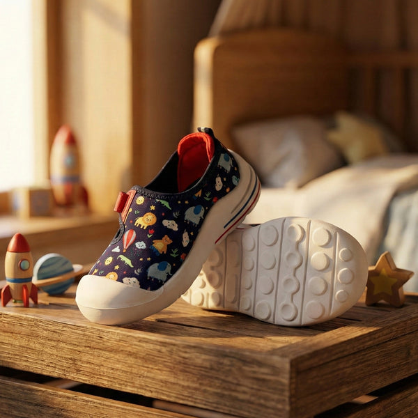 EasyFlex Tots Navy Blue with Jungle Safari Print