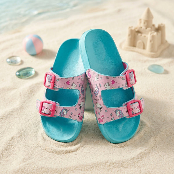 Splash-Steps Girls Pink Unicorn Waterproof Sandals