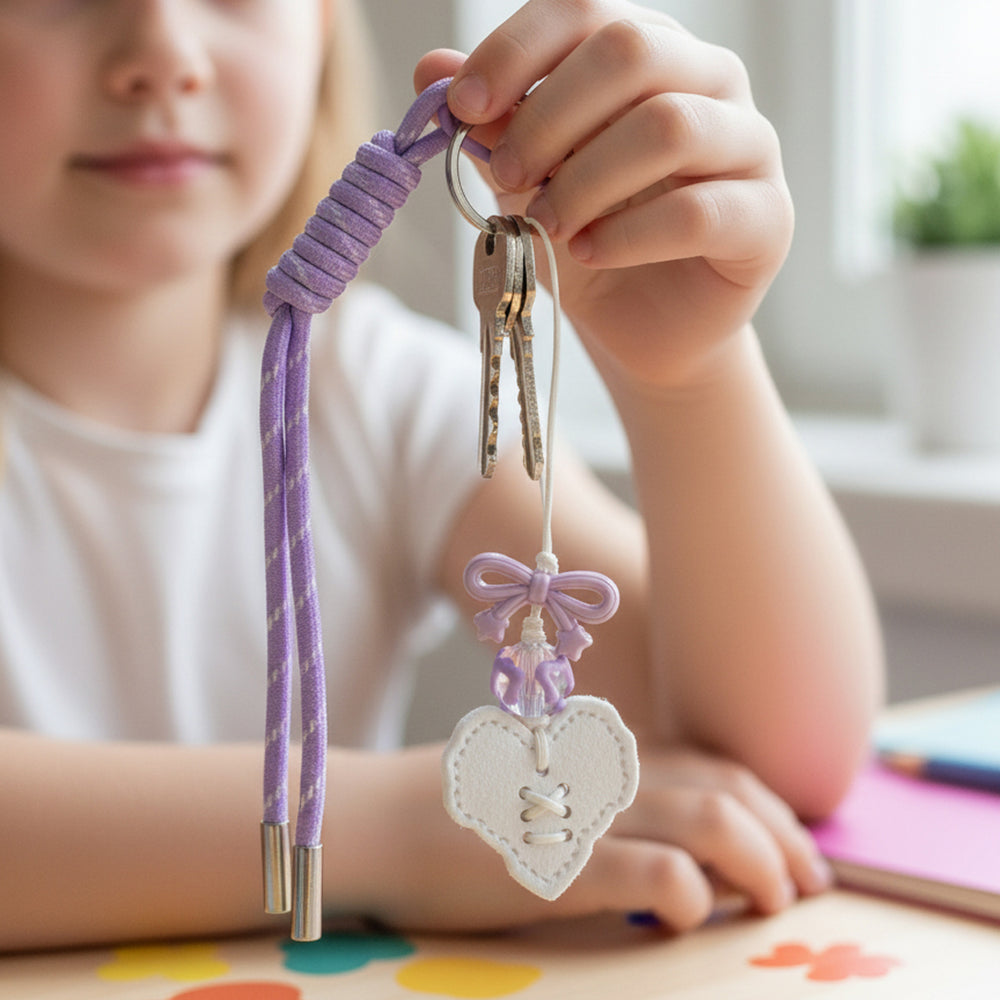 Charms- purple tie heart - Hopits